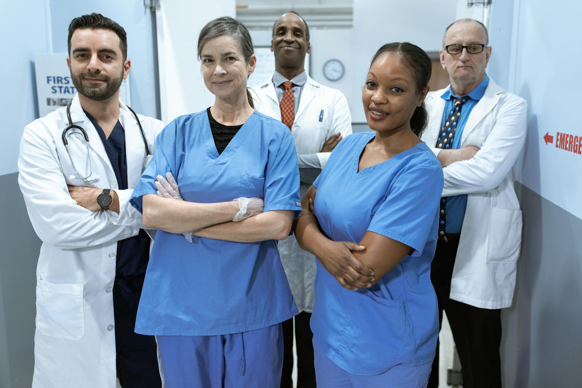 doctors and nurses in a hospital